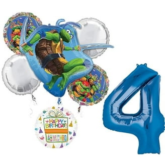 Mayflower Ninja Birthday Balloon Bouquet - 2nd Birthday Party Decorations With Foil Balloons
