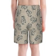 thumbnail image 3 of Cauagu Sketch Squirrels Linen Print Swim Trunks for Men,Youth Boys Swim Shorts Compression Liner Beach Shorts Boys' Swimming Shorts 7-20 Years Bathing Suit-Small, 3 of 7
