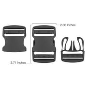 10 - 2 inch YKK Flat Dual Adjustable Side Release Plastic Buckles