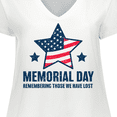 thumbnail image 4 of Inktastic Memorial Day Grunge Remembering Those We Have Lost Women's Plus Size V-Neck T-Shirt, 4 of 5