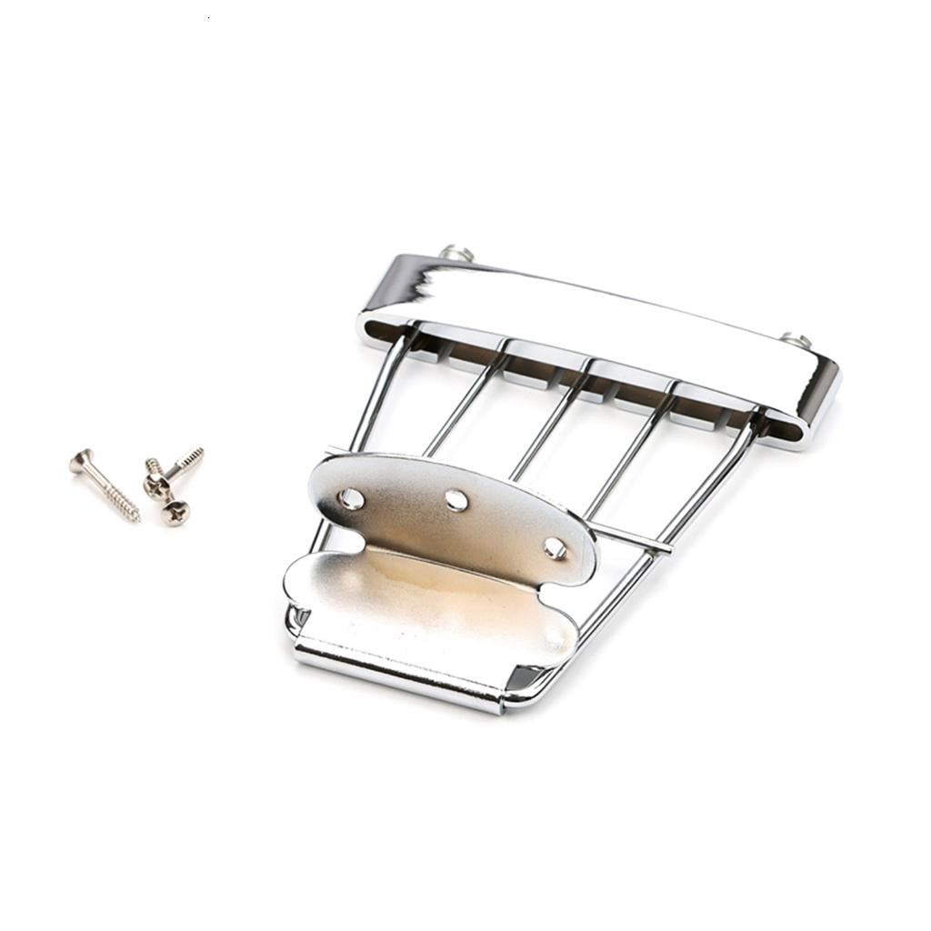 Yihuala 6 String Electric Guitar Bridge Tailpiece Replacement Metal Guitar Trapeze Tailpiece Bridge Guitar Parts