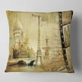 thumbnail image 2 of Designart Paris Memories - Vintage Throw Pillow - 16x16, 2 of 5