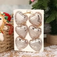 thumbnail image 4 of CuiLiyq 6 PCS Heart Disco Christmas Ornaments, Heart Shaped Mirror Ball Pendants, Cool Reflective Hanging Bulbs, for Holiday Xmas Tree Birthday Party Wedding Decoration (Gold), 4 of 6