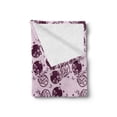 thumbnail image 2 of Japanese Soft Flannel Fleece Throw Blanket, Traditional Cherry Blossom Sakura Branches Butterflies on Large Polka Dots, Cozy Plush for Indoor and Outdoor Use, 50" x 70", Pale Pink Plum, by Ambesonne, 2 of 5