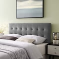 thumbnail image 5 of Modway Emily Queen Biscuit Tufted Performance Velvet Headboard in Gray, 5 of 5