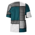 thumbnail image 4 of BJUTIR Tshirts Shirts For Women 2022 Over Collar Short Sleeve Print Button Knited Blouse Womens Tops, 4 of 5