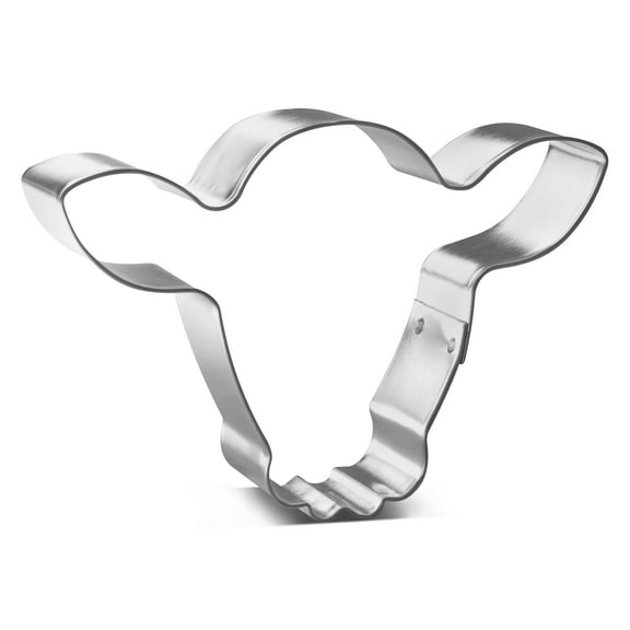 Medium Steer Head Cookie Cutter 3.5 in B1224 - Foose Cookie Cutters - USA Tin Plated Steel