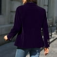 thumbnail image 4 of Womens Velvet Blazer Jackets Work Office Peplum Blazer Suits Nothed Lapel Collar Outerwear Fully Lined Coats Button Down Long Outfits Long Sleeve Tunic Tops Holiday Blazers for Women, 4 of 4