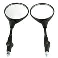 thumbnail image 2 of Espejo retrovisor para motocicleta, 2 piezas de 10 mm/0,4 pulgadas Espejo retrovisor plegable modificado para motocicleta Espejos laterales redondos para KLX250 KL250, 2 of 8