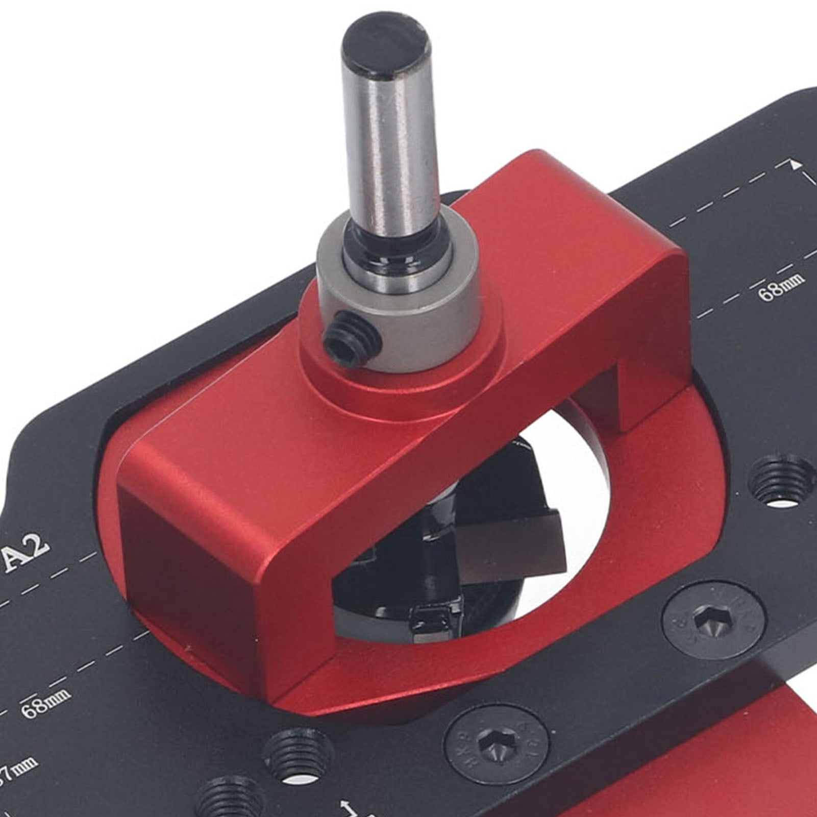 Riousery 35mm Concealed Hinge Drilling Jig Hole Guide, Aluminum Alloy Cabinet Jig Tool for Door Installation, Silver (1.38 inches / 35 mm)