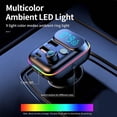 thumbnail image 2 of Adaptador Bluetooth para coche, transmisor de radio FM inalámbrico, Bluetooth 5.0 inalámbrico, reproductor de música MP3, cargador de coche USB QC3.0 + PD 20W, retroiluminación LED de 7 colo, 2 of 5