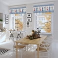 thumbnail image 4 of Nautical Lighthouse Valances Buffalo Check Plaid Coastal Window Toppers Valances Rod Pocket Ocean Theme Window Treatments Curtains for Kitchen Bedroom Farmhouse 54x18 inch, 1 Panel, 4 of 6