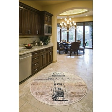 Coffee Store Decoratif Round Bath Rug Area Rug Round Rug