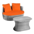 thumbnail image 2 of W Unlimited Romantic Outdoor Grey And Orange 7-Piece Ottoman Set 2115SET7-GY-OR, 2 of 5