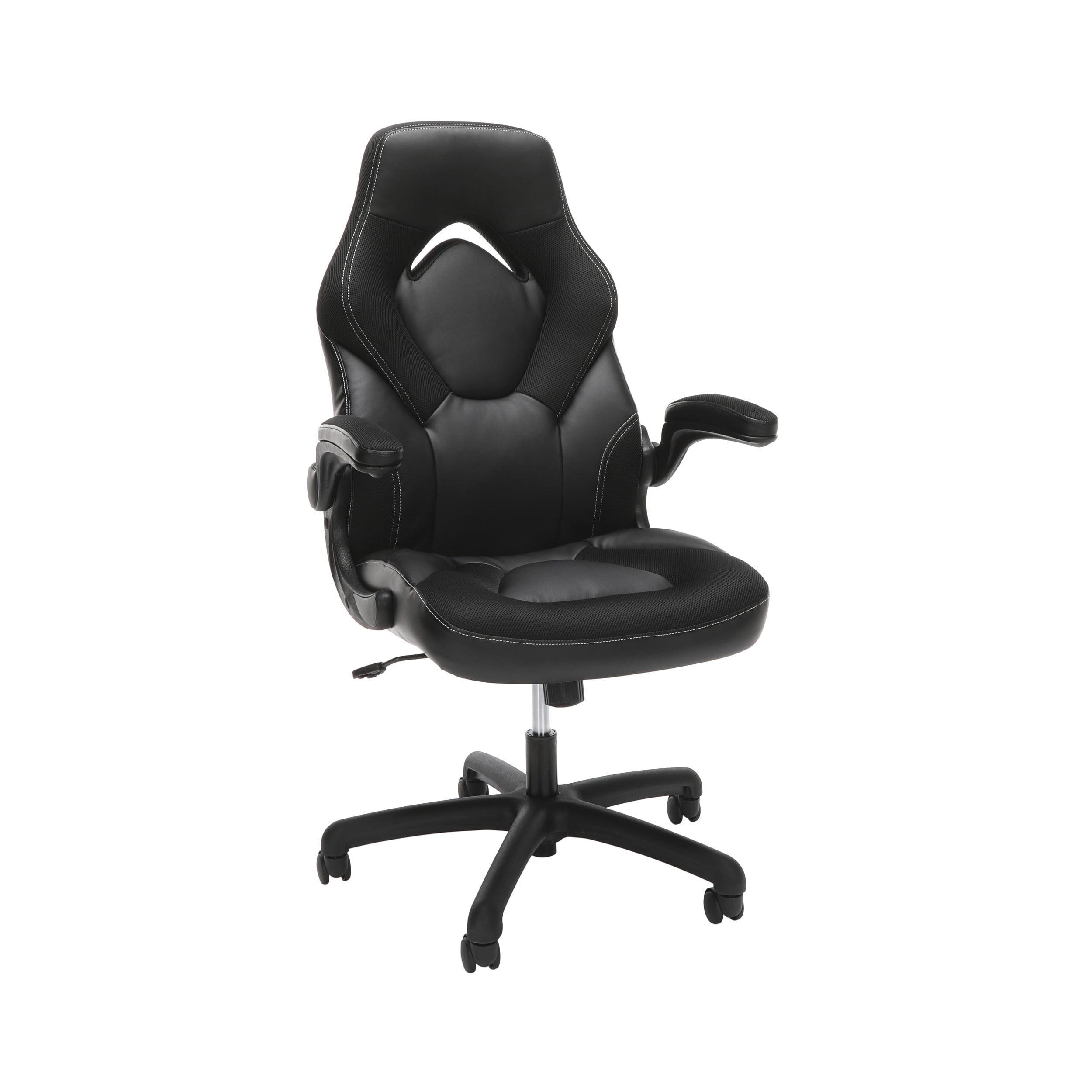OFM Essentials Collection Racing Style Bonded Leather Gaming Chair, in  Black (ESS-3085-BLK)