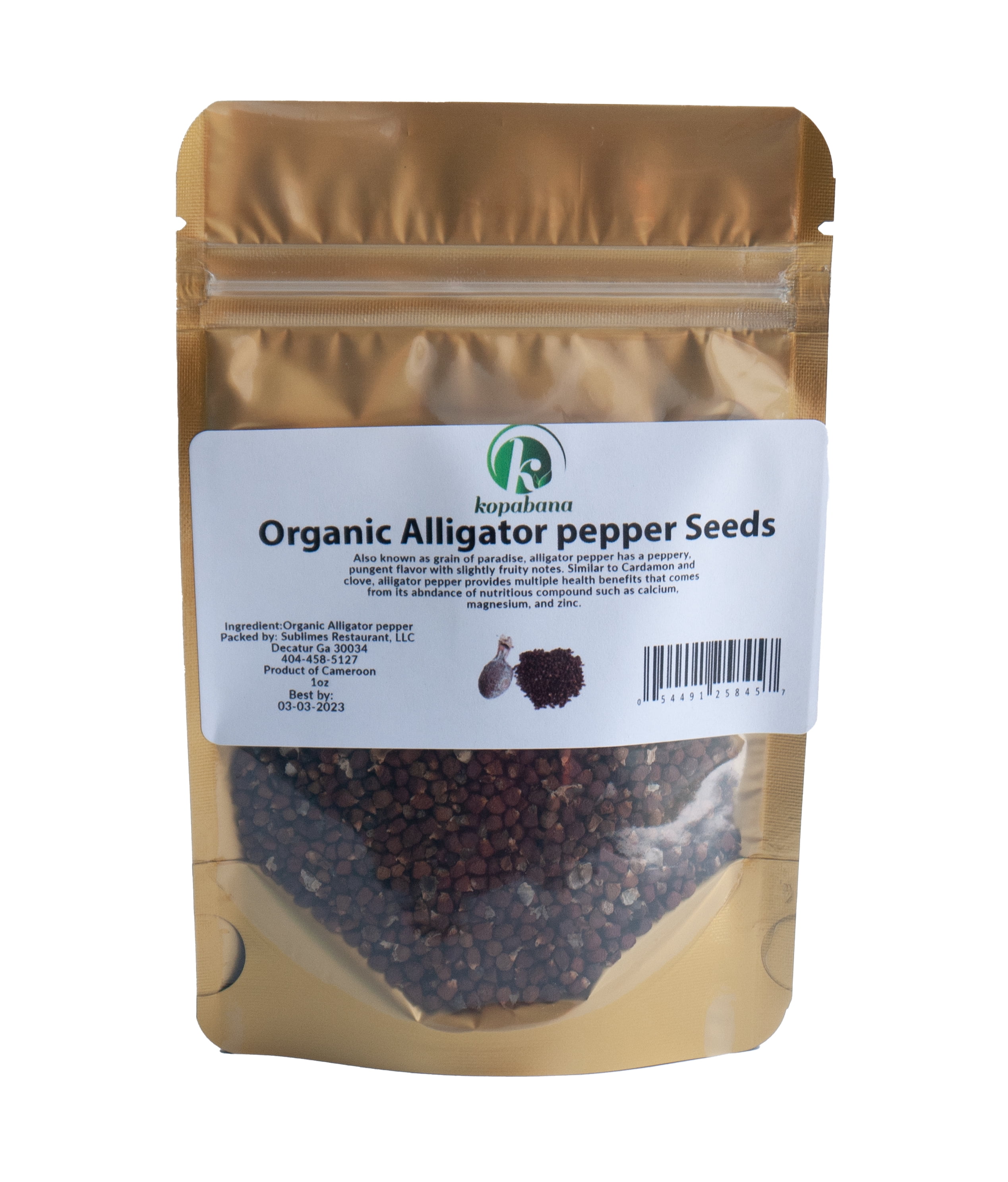 Organic Alligator Pepper seeds 1oz