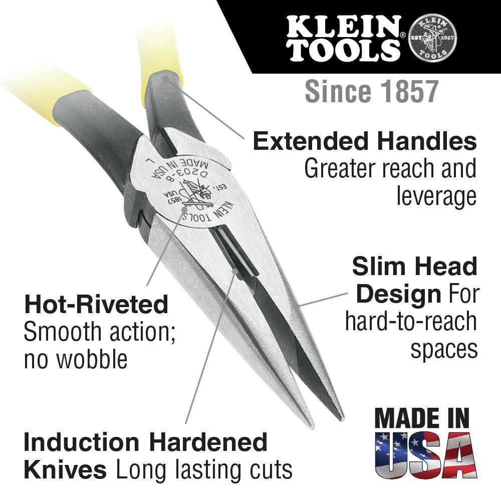 8 in. Needle Nose Side-Cutter Pliers