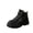 Black, variant on Womens Platform Boots, Fleece Lined Martin Boots, Lace Up Winter Sneakers, Women Platform Martin Boots Warm Fleece Lined Lace Up Winter Sneakers Chunky Non Slip Ankle Boots, Black 9