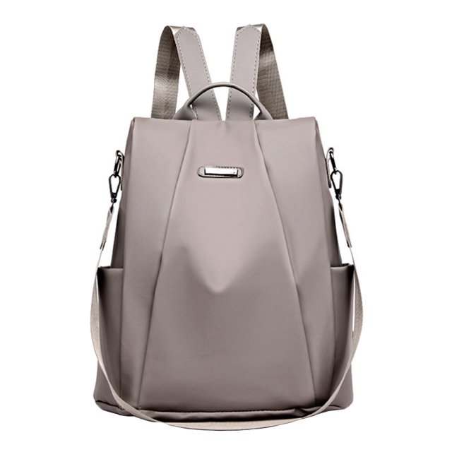 Lubelski Solid Color Women Large Capacity Anti-theft Oxford Cloth Shoulder Bag Backpack