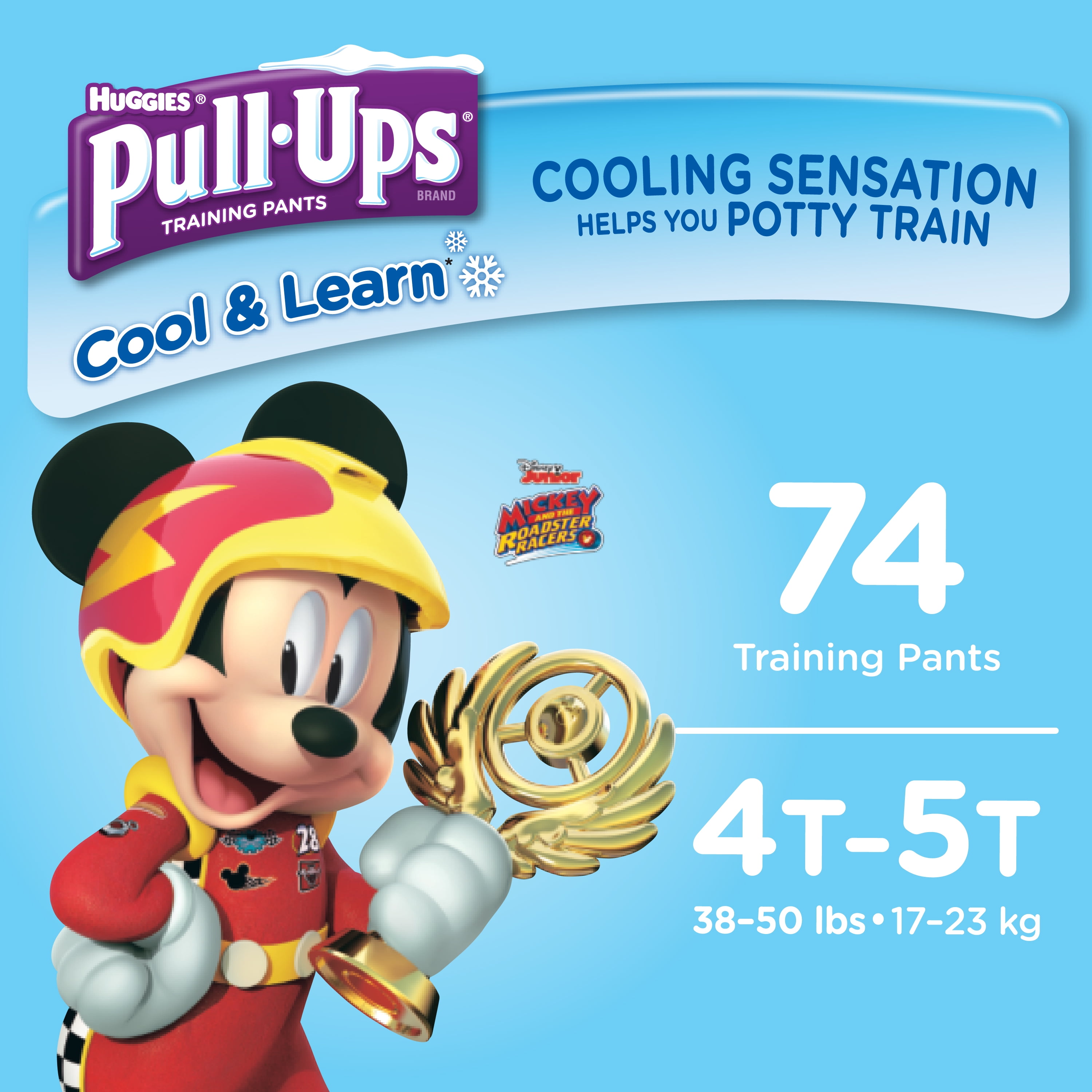 Pullups Boys' Cool & Learn Training Pants, Size 4T5T, 74 Count