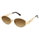 thumbnail image 1 of Gafas de sol SOJOS Retro Ovaladas Doradas/Lentes degradadas marrón UV400 para mujer, 1 of 7