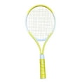 thumbnail image 4 of Raqueta de tenis Cuerdas de nailon Agarre antideslizante Marco de aleación de aluminio Tenis a prueba de golpes Amarillo, 4 of 8