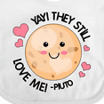 thumbnail image 4 of Inktastic Yay They Still Love Me Planet Pluto with Hearts Boys or Girls Baby Bib, 4 of 4