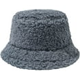 thumbnail image 5 of CoCopeaunts Bucket Hat for Womens Solid Color Lambs Fisherman Hat Cute Girls Outdoor Casual Winter Comfort Warm Fisherman Cap, 5 of 8