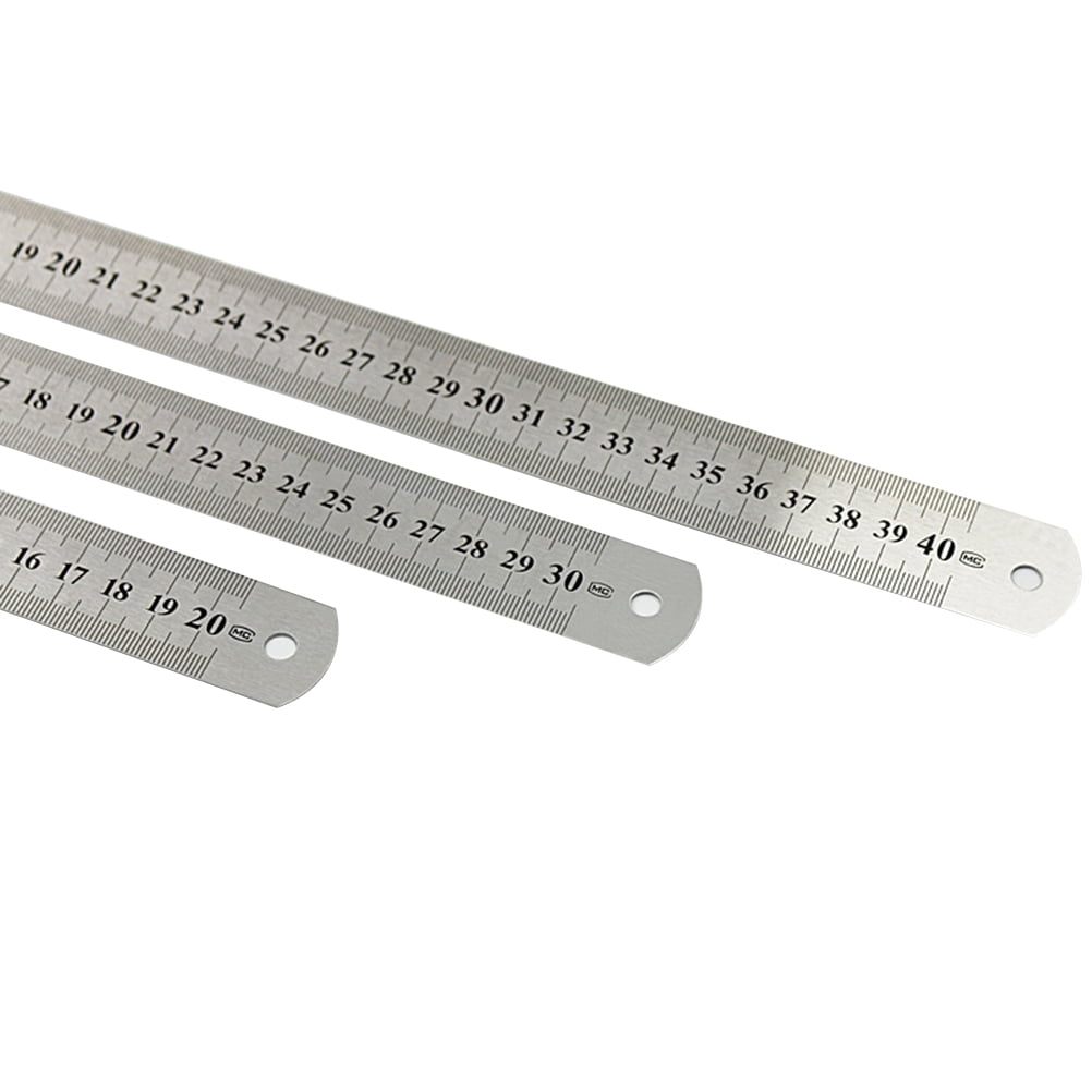 3Pcs/set 15/20/30cm Stainless Steel Ruler Metal Ruler for Engineering  School Office Drawing Measuring Tool Accessory - AliExpress