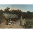 thumbnail image 3 of Jean Baptiste Paul Lazerges 14x11 Black Modern Framed Museum Art Print Titled - Weary Travelers (1884), 3 of 5