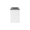 thumbnail image 4 of Modway Bryn 48" Modern Wood/Ceramic Wall-Mount Bathroom Vanity in White/Black, 4 of 8