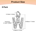 thumbnail image 3 of Uxcell 8Pack 0.1" Encanto de Letra W de Rhinestone Completo para Pulseras/Brazaletes Oro Blanco, 3 of 6