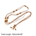 thumbnail image 3 of Unique Bargains Hand-beaded Weaving Handmade Cord Belt for Fashionable Styling Brown, 3 of 6