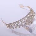 thumbnail image 4 of Bride Tiara Dainty Rhinestone: Princess Tiara Wedding Party Crown with Hair Comb, 4 of 6