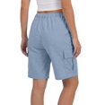 thumbnail image 4 of TRUBKH Shorts for Women Beach Shorts Soft Boho Golf Shorts Loose Shorts Summer Trendy Women Workout Shorts Cute Shorts Womens Athletic Shorts Wide Leg Shorts Outing Shorts Blue S, 4 of 6