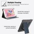 thumbnail image 4 of Universal Case for 7 inch Tablet, GSFY Stand Folio Protective Cover for 7.0 Inch Touchscreen Tablet with Multiple Viewing Angles Document Card Pocket - Navy, 4 of 7