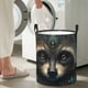 thumbnail image 5 of Fotbe Tribal Style Raccoon Cesto de Ropa con Asas, Cesto Impermeable de Gran Capacidad, Bolsa de Lavado para Dormitorio, Cesto de Ropa con Ruedas y Asas-Medium, 5 of 6