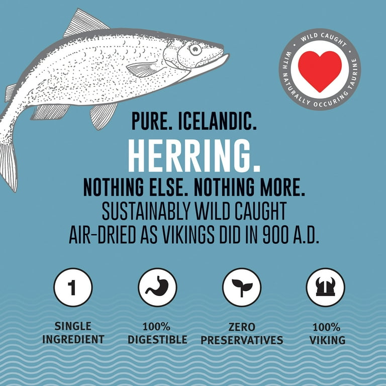 Icelandic+ Whole Fish Herring - 1.5oz Bag - Cat Treats, Pure Wild