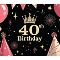 thumbnail image 4 of LUUFILx Happy 40th Birthday Decoration Backdrop Party Supplies Balloon Décor Banner for Celebration Photography Props Background Festive Events, 4 of 8