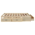 thumbnail image 5 of Full Size Platform Bed with 6 Storage Drawers, Rustic Style Wooden Bed Frame with Sturdy Slat Support, Without Headboard Design, No Box Spring Needed, Antique Natural, 5 of 9