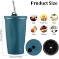 thumbnail image 5 of Stainless Steel Vacuum Insulated Travel Mug - 600ml, Blue | Double Walled Coffee Cup With Leakproof Lid - Reusable For Hot Cold Coffee | Thermal Mug With Non Slip Protective Cover, 5 of 5