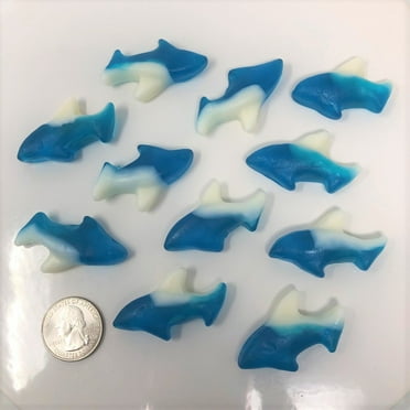 Blue Baby Sharks Gummy Candy, Fantastic Gummy Sharks, Blue Raspberry ...