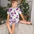 thumbnail image 4 of Fotbe Orchids Flowers Pijama Estampada de 2 Piezas para Niños – Ropa de Dormir de Manga Corta Cómoda para Niños y Niñas, Camiseta y Shorts de Algodón-XX-Large, 4 of 6