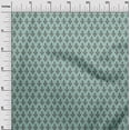 thumbnail image 2 of oneOone Cotton Poplin Twill Dusty Teal Green Fabric Floral Block Quilting Supplies Print Sewing Fabric By The Yard 56 Inch Wide, 2 of 2