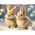 thumbnail image 3 of Bits and Pieces Welcome Winter Snowy Bunnies 300 Large Piece Jigsaw Puzzle, 18x24 Inches, 3 of 9