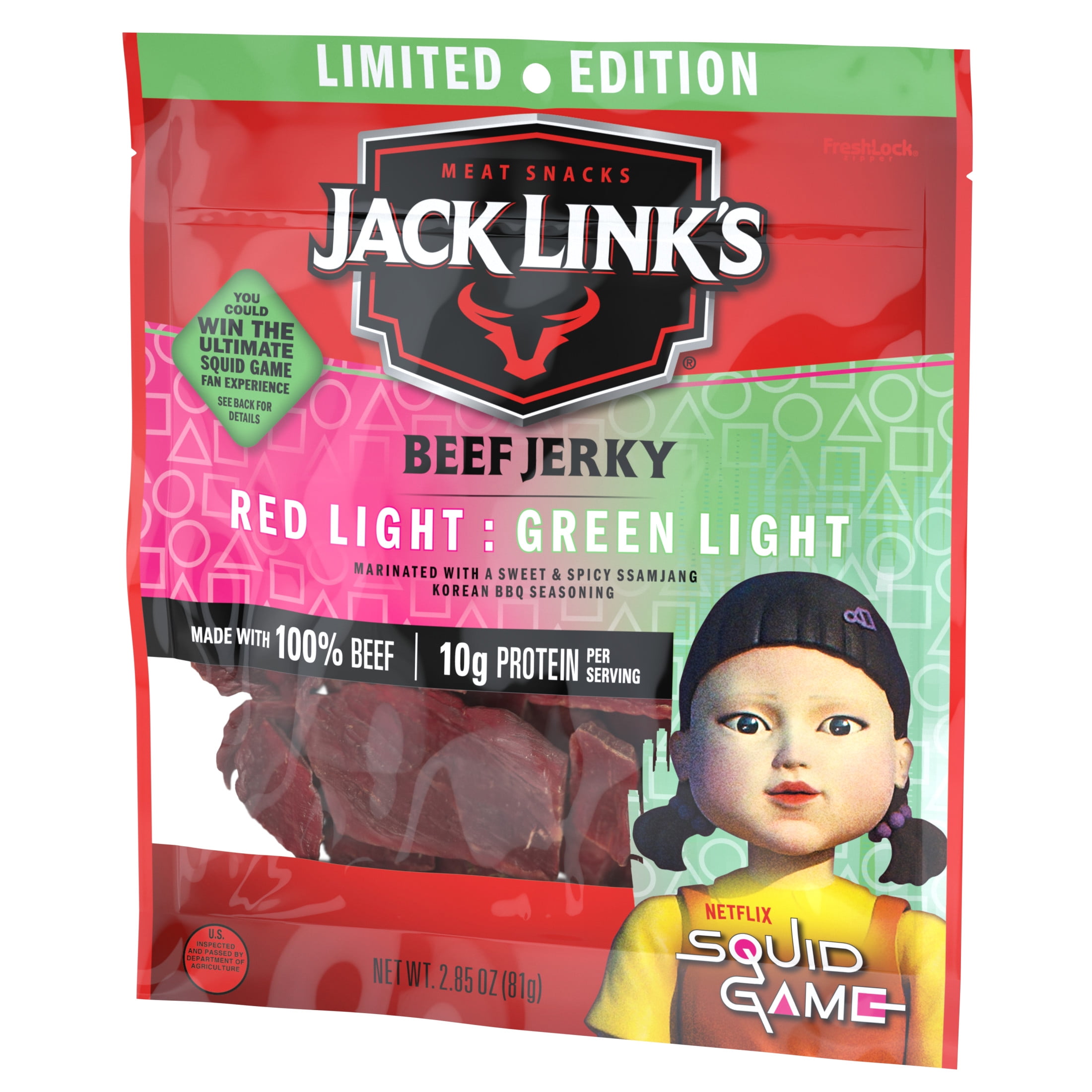 (3 pack) Jack Link's Korean Barbecue Flavor Beef Jerky, 2.85 ounce