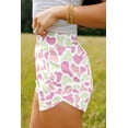 thumbnail image 3 of Women's Camouflage Athleisure Shorts – High Waist Shirred Casual Summer Shorts, XL, 3 of 5