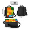 thumbnail image 2 of Balery Colorful Building Blocks Caja de Almuerzo y Bolsa de Almuerzo para Hombres y Mujeres, Bolsa de Almuerzo Reutilizable con Gran Capacidad, Bolsa de Almuerzo Aislada, 2 of 7