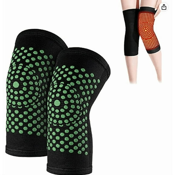 2 pares de rodilleras autocalentables, 1 par de calcetines para mantener el calor, aliviar instantáneamente el dolor de la artritis y mejorar la circulación sanguínea.