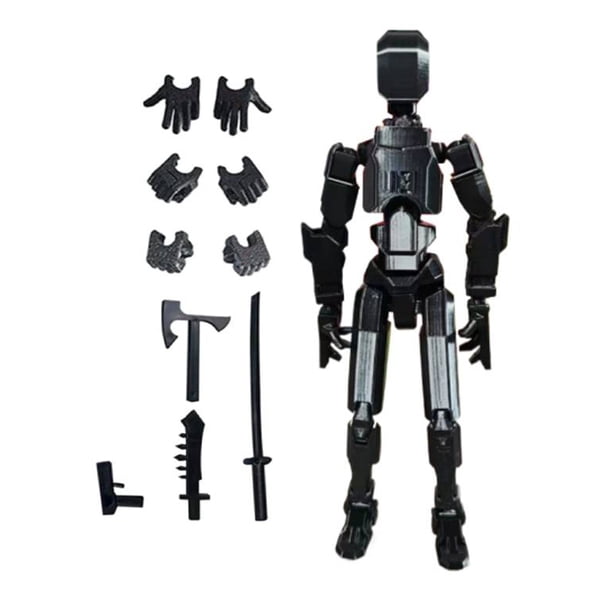13 Figura de acción de robot Figura de acción impresa en 3D Juguete móvil mecánico de cuerpo completo